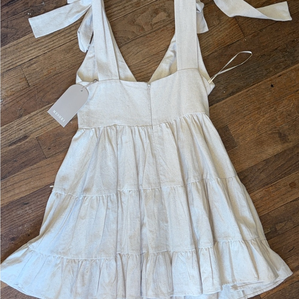 Meshki Cream Plunge Sundress for Wedding Guest - Picture 3 of 4